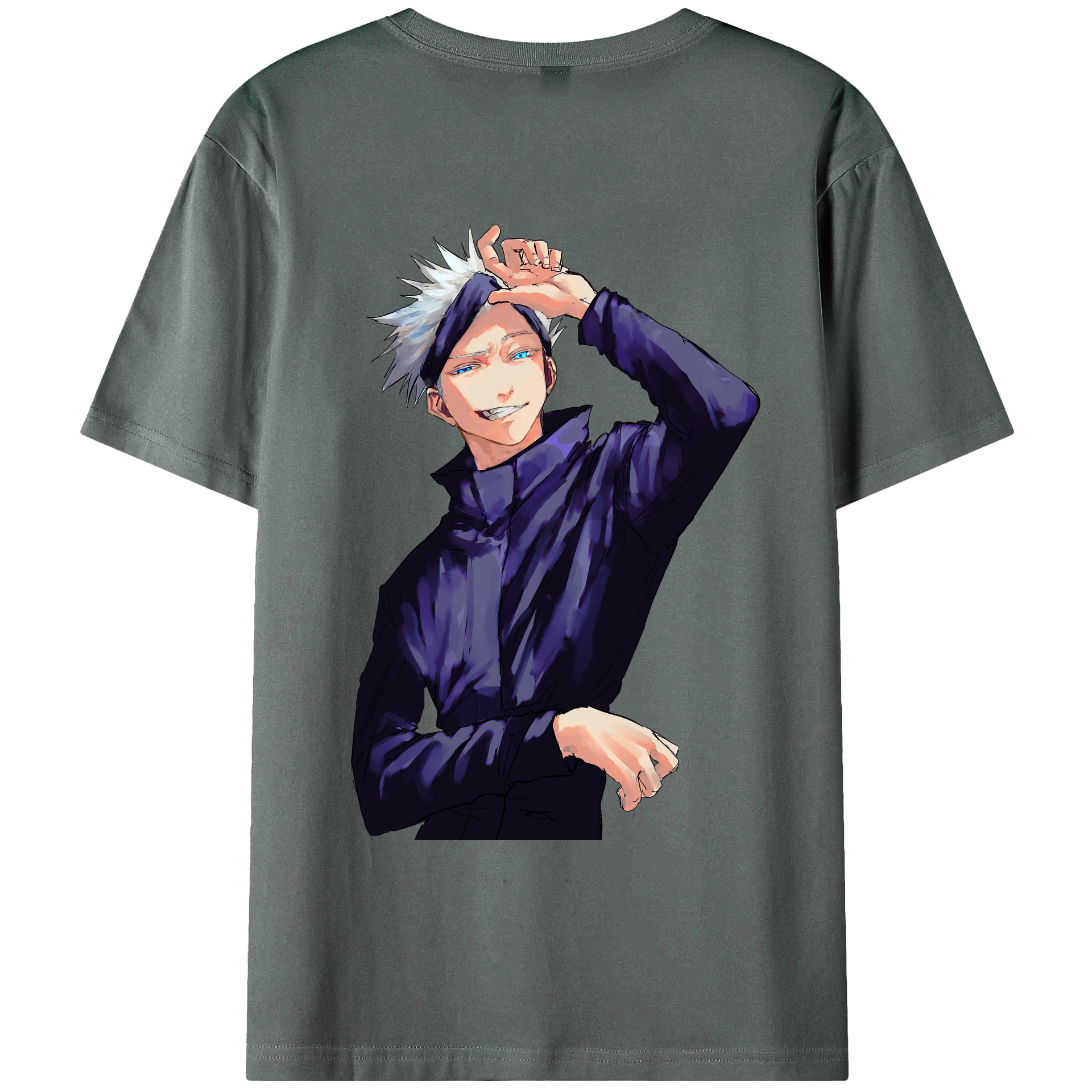 （画像用） 呪術廻戦 Jujutsu Kaisen 綿100％ メンズ半袖Tシャツ（バックプリント） 通気性